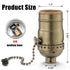 Yrhrol 8 E26 Bulb Pcs Pull Chain Lamp Socket Replacement, Standard Threaded Base, Lamp Parts for Table and Floor Lamps