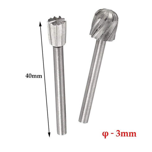 20pcs HSS Router Bits Burr, 1/8 Inch(3mm) Shank Rotary Tools Replacement Wood Milling Burrs for Woodworking