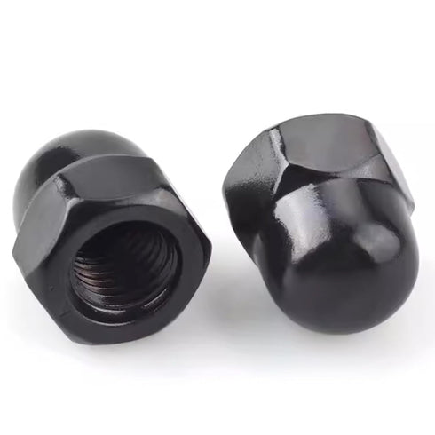 sotoolstop 5/16-18" Black Acorn Cap Nuts, Acorn Nut Stainless Steel 18-8(304), 10Pcs-Pack
