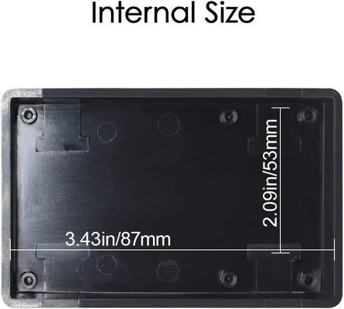 LeMotech 5 Pieces ABS Electrical Project Box, Small Junction Box for Electronics, Black, 3.62 x 2.28 x 0.90 inch
