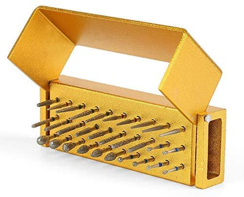 High Speed Diamond Bur Set with Aluminium Alloy Shelf