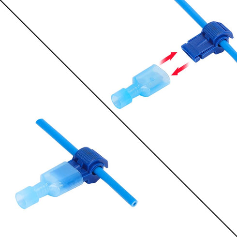 HKS 120PCS/60 Pairs T-TAP Wire Connector, Quick Splice Disconnect Yellow AWG 14-12 Self-Stripping Electrical Terminals