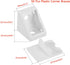 Boxonly 90 2 50Pcs Shelf Cabinet Door Degree Plastic Corner Braces Holes Angle Bracket, White