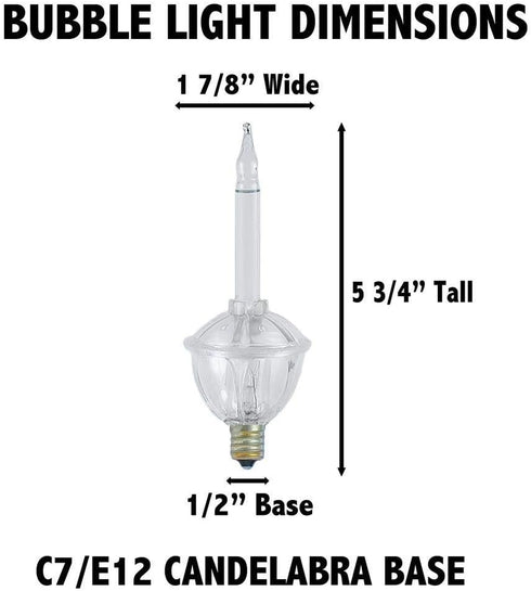Novelty Lights 3 Light Traditional Christmas Bubble Light Replacement Pack, Blue, 3 Pack