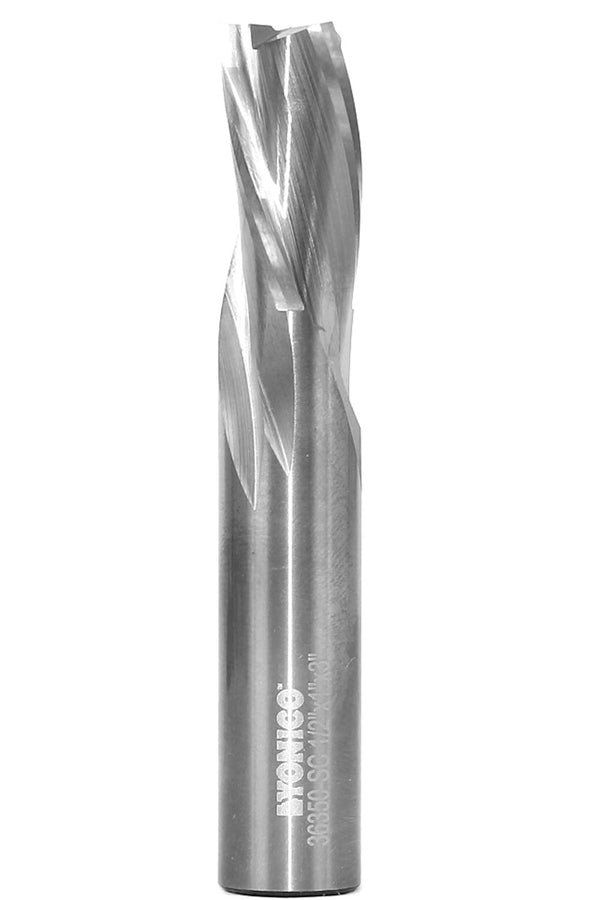 YONICO Downcut Router Bits Spiral 3 Flute Solid Carbide CNC Low Helix End Mill (1/2-Inch Dia. 1/2-Inch Shank)