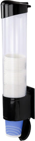 Cup Dispenser, Water Cooler Pull Type Holder for 5oz - 7oz Cone or Flat Bottom Cups, Wall Mount