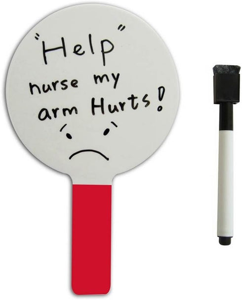Hand Held Dry Eraser Paddle Board, Two Sided Quick Response White Board