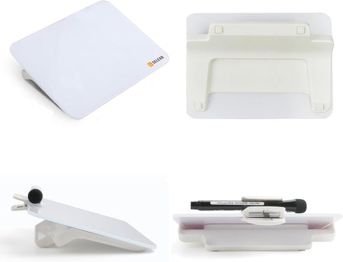 Small Dry Erase Board, 8" x 6" Desktop Clear Glass White Board, Memo Note for Home Office School
