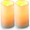 Solar Flameless Candles, Outdoor Waterproof Flickering LED Light Candles for Lantern Garden Camping Decor, Set of 2