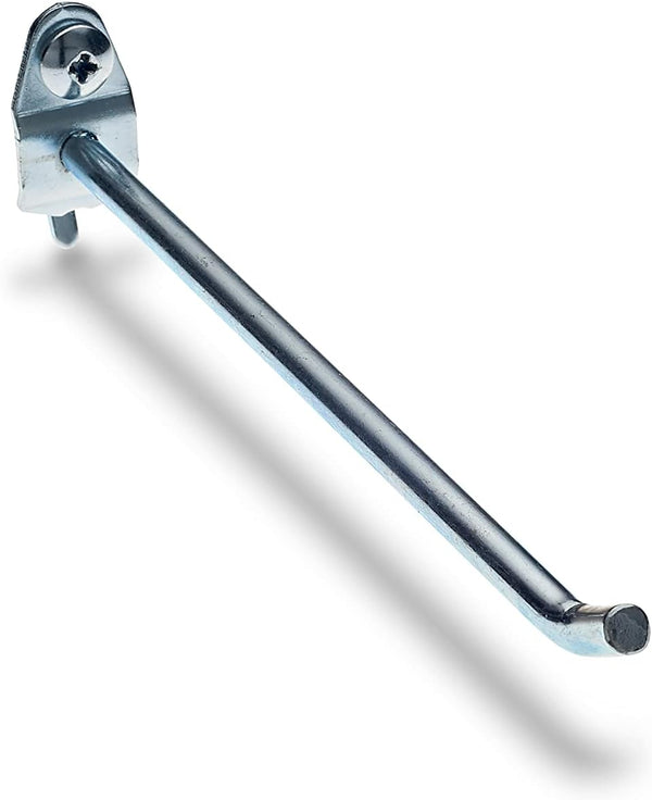 Triton Products Single Rod Pegboard Hook, 6 Inch, Silver