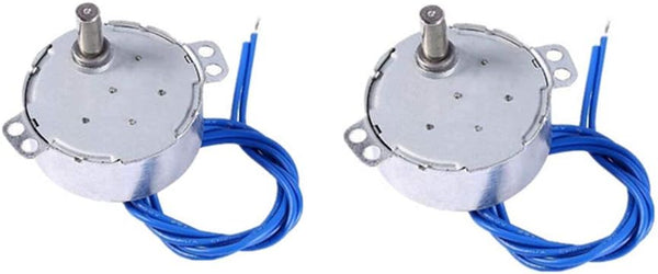 Yosoo 2pcs Synchronous Turntable Motor 50/60Hz AC 100~127V 4W for Hand-Made, School Project, Model (15-18RPM)