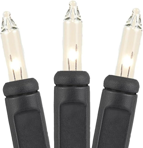 5 20 Bulbs Bulbs 4-Inch Novelty Lights Feet Vintage Short Mini Light String, Clear on Black Wire, Spacing Fairy Lights