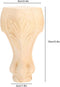 2PCS Zerodis Wood Table Leg, Rubber Wood Furniture Leg Replacement with Exquisite Carving Patterns, for Sofa Coffee