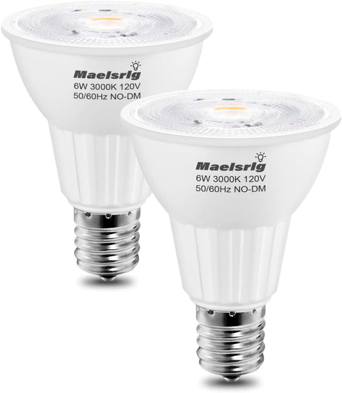 E17 LED Bulb, 6W (60 Watt Equivalent), Intermediate Base Spotlight, Warm White 3000K, E17 Reflector R14, Non-Dimmable,