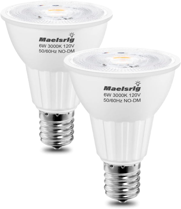 E17 LED Bulb, 6W (60 Watt Equivalent), Intermediate Base Spotlight, Warm White 3000K, E17 Reflector R14, Non-Dimmable,