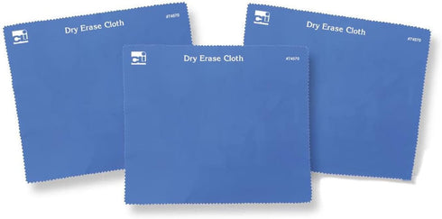 Charles Leonard Multi-Purpose Cloth Eraser - Cleaning Cloth for Whiteboards, Glass, Screens, 7 x 7.75 Inches, Blue,