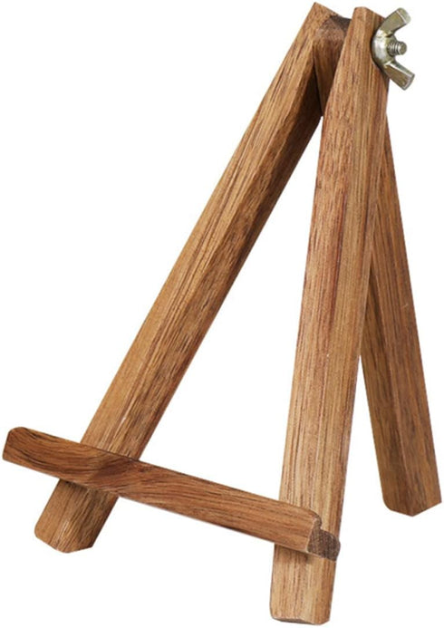 Lurrose Wooden Tripod Display Stand, 1pc Tabletop Phone Holder, Wooden Plate Easel, Mobile Phone Rack