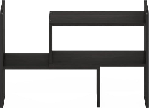 Furinno Classic Desktop Organizer Storage Rack, Adjustable Free Style Rotation Display Bookshelf, Espresso 6.7D x 23.7W