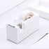 Desktop Tape Dispenser - Silicone Non-Skid Weighted Base Tape Cutter for Office, School, Home Supplies (Pure White)