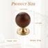 JFdvshsju 2Pcs 29mm Gold Brass Cabinet Handles, Brass Walnut Drawer Pulls, Kitchen Cabinets Knobs for Home Drawers