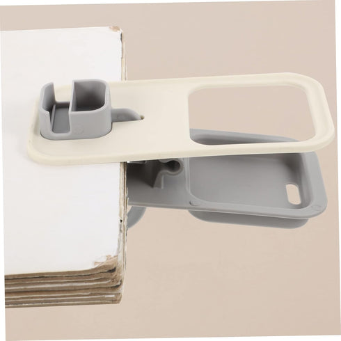 OUNONA Desktop Cup Holder Clip Portable Table Side Beverage Organizer for Office Keeps Drinks Secure with Hanging Hook