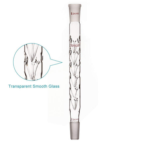 stonylab Vigreux Distillation Column, 24/40, 200 mm Length Borosilicate Glass for Laboratory