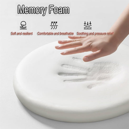 HCZKIUJ 4.5cm 35cm(13.8inch)) Leather Round Chair Cushion, Bar Stool Cushion, Card Seat/Window/Restaurant/Memory Foam