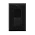 ENERLITES 91150-BKWP Decorator On/Off Paddle Switch with Wall Plates, Single Pole, 15A 120V/277V, Black