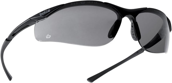 Boll Safety 253-CT-40045 Contour Safety Eyewear, Semi-Rimless Nylon Frame, Smoke Lens