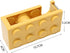 Cute Building Block Shape Tape Dispenser 10.7 x 5.2 x 4cm Plastic Stackable Label Roll Holder for School Office (Yellow)