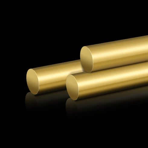 Favordrory 4PCS Brass Round Rod, 3/16 Inch Diameter, 14 Inches Length