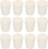 MECCANIXITY Rubber Tapered Plug, 17mm to 23mm Solid Test Tubes Bungs Stopper White for Lab Home, 12 Pieces