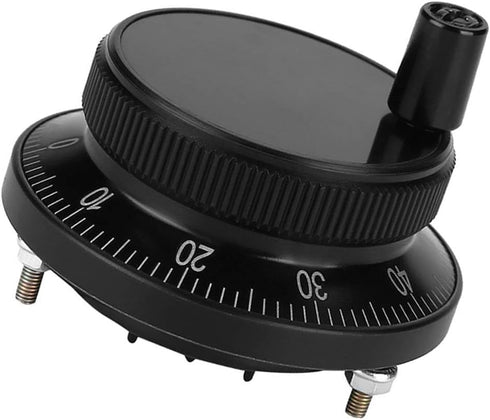 5V 60MM Hand Wheel Pulse Encoder, CNC Pulse Encoder for Manual Control in Milling Machine, Black