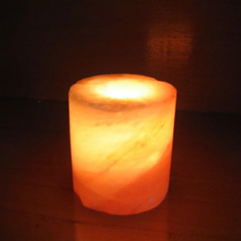 Authentic Himalayan Salt Lamp Cylinder Shaped