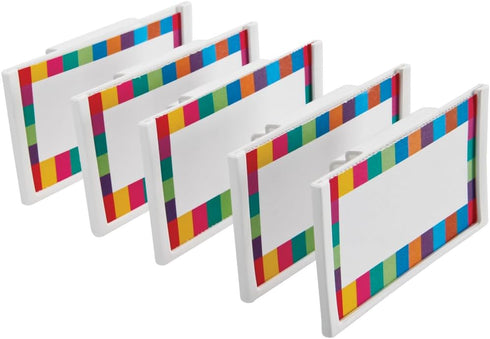 Really Good Stuff Durable Book and Binder Holder - 5 Pack, Bright Neon Colors for Classroom Organization and Storage