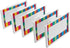 Really Good Stuff Durable Book and Binder Holder - 5 Pack, Bright Neon Colors for Classroom Organization and Storage
