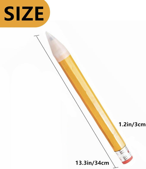 goldhik 13.3'' Wooden Jumbo Pencils, Giant Pencils Funny Big Novelty Pencil With Cap For School Home Office Prop