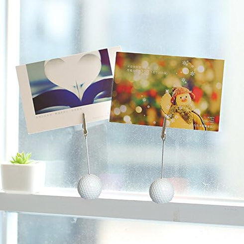 Golf Ball Shaped Table Number Holder, Name Place Card Holder, Memo Clip Holder Stand for Notes and Menus
