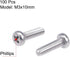 uxcell M3x10mm Machine Screws Pan Phillips Cross Head Screw, 304 Stainless Steel Fasteners, 100Pcs