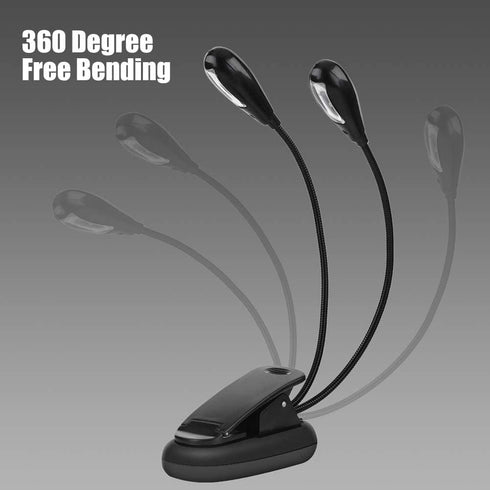 Generic LED Eye Protection Book Night Light Adjustable Mini Clip-On Study Desk Lamp Battery Charge Flexible for Travel