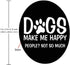 Dog Quote Round Mouse Pad - Funny Letter Black White Customized Non-Slip Rubber Gaming Mouse Pad 7.9"X7.9"