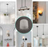 2 Pack 1-5/8-Inch G0099 White Frosted Glass Lamp Shade, Cylinder Light Fixture Replacement Globe or Cover with Fitter