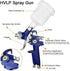 LSLANSOON 1 0.8mm 1 1.4mm Nozzle Set HVLP Gravity Feed Paint Sprayer Tool Kit, Includes x & x Spray Guns, Pneumatic