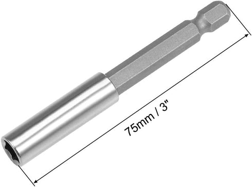 uxcell 3 Pcs 1/4 Inch Hex Shank by 3 Inch Magnetic Bit Holder Extension, Quick Release Power Tool