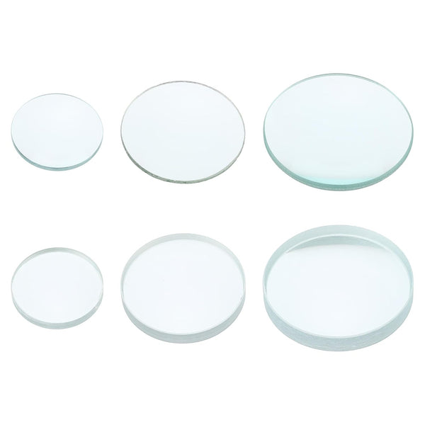 PATIKIL 6 Pack Glass Optically Polished Round Edges Lens, 5cm, 10cm Focal Length Double Convex and Concave