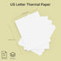 8.5''x11'' (200 Rongta Thermal Printer Paper US Letter Size, Thermal Paper Roll and Single Sheet, Advanced Clear