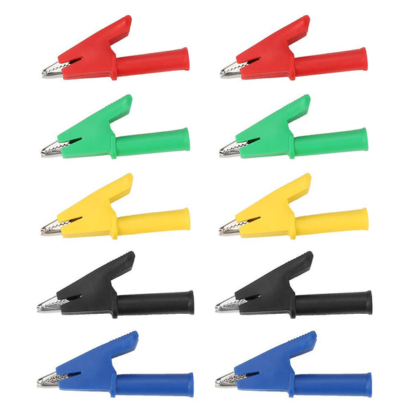 Folders Safety Test Clips 10pcs/Set P2002 20A 4mm Banana Jack Safety Test Clip for Multimeter