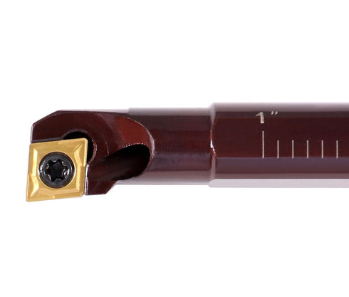 Accusize Industrial Tools Right-Hand Sclcr Coolant Through Indexable Boring Bar - 3/8'' by 4.33'' with CCMT Insert