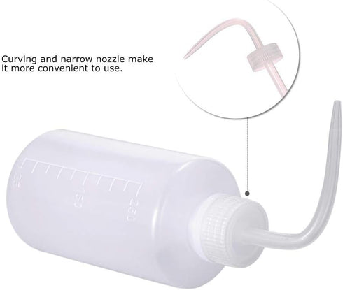 Wash Bottles 2pcs 250ml Safety Wash Bottle, Economy Plastic Squeeze Bottle for Medical Tattoo Supplies