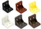 JCBIZ 12pcs Plastic Furniture Corner Brace Joint 4-Hole Right Angle Board Holder Shelf